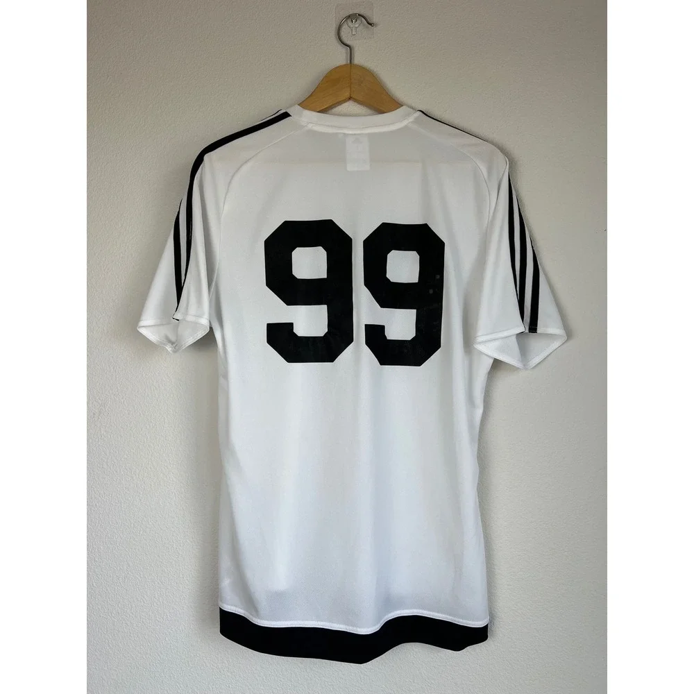 Adidas ClimaLite Westside Timbers Soccer Jersey 99 White Black US M Athletic Y2K